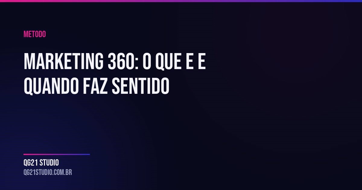Marketing 360: o que entra de verdade e quando não vale a pena