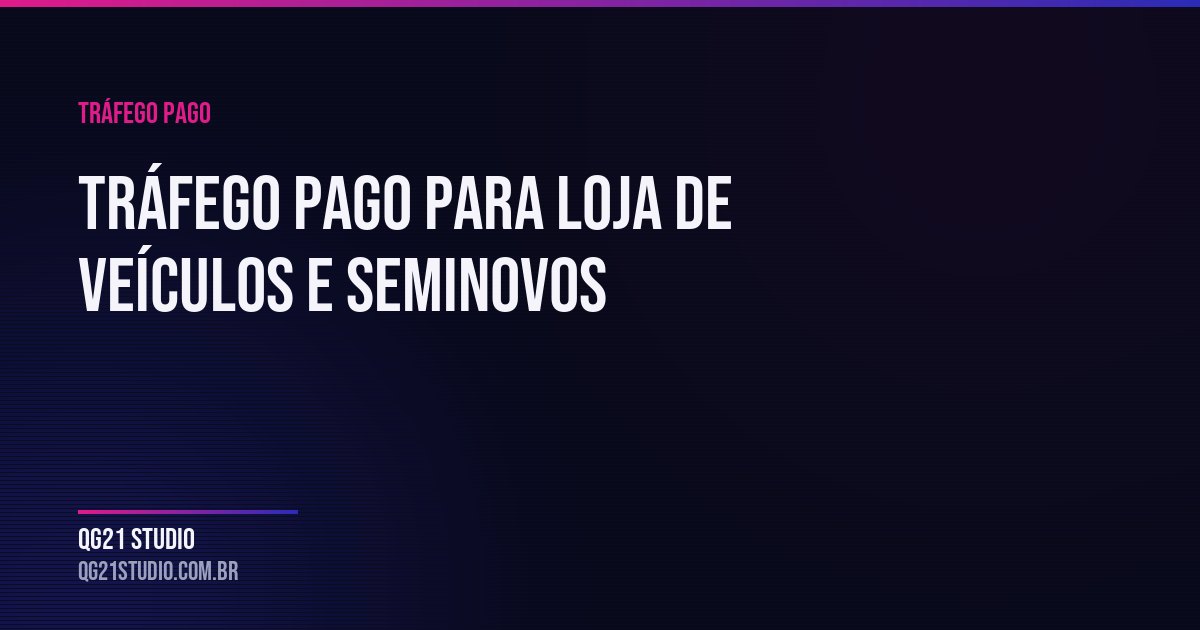 Como anunciar loja de veículos e seminovos: campanha por veículo, giro de estoque, qualificação de lead e por 